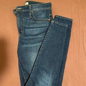 Madewell Dark Blue Curvy High Rise Skinny Jeans